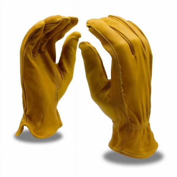 12-Pack of Cordova 9000BXL Select Grain Deerskin Driver Work Gloves, Unlined, Shirred Elastic Back, Keystone Thumb, X-Large