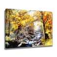 thumbnail image 2 of Painting Of A Stream In A Forest With Trees And Leaves Canvas Poster Bedroom Decor Sports Landscape Office Room Decor Gift,Frame-style,12x18inch(30x45cm), 2 of 8
