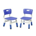 thumbnail image 1 of ECR4Kids Classroom Plastic Chairs, Kids Seating with Adjustable Seat Height, 2-Pack - Blue, 1 of 6