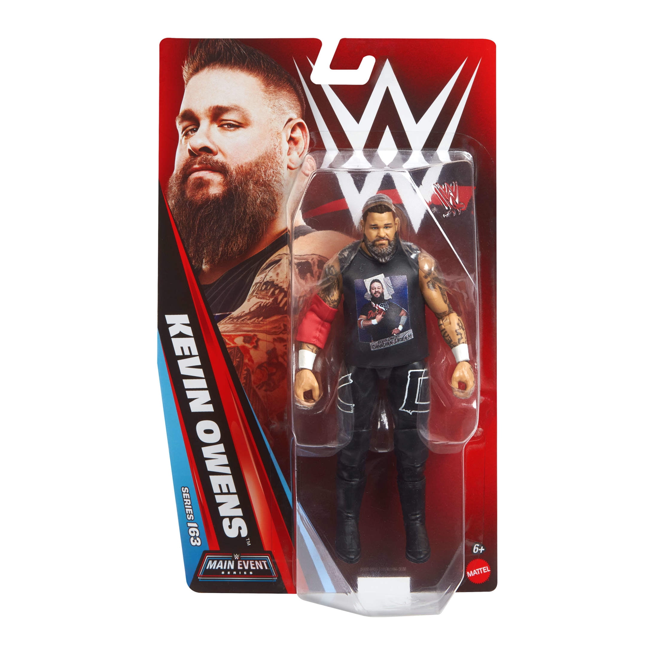 WWE Kevin Owens Action Figure, Main Event Series #163, 6-inch Collectible with Articulation