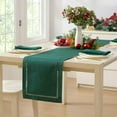 thumbnail image 2 of Holiday Evergreen Provence Lattice Cutwork 70 inch Long Fabric Dining Table Runner, 2 of 7