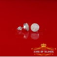 thumbnail image 6 of King of Bling's 0.33ct Diamond 925 Sterling Silver White For Men's/Women's Stud Round Earrings, 6 of 12