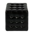 thumbnail image 3 of Butler Leon Black Leather Ottoman, 3 of 7
