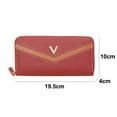 thumbnail image 2 of Long double zipper purse multifunctional large capacity solid color simple handheld bag, 2 of 5
