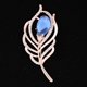 thumbnail image 2 of Broche de plumas de aleación encantadora a la moda, joyería para mujer, accesorio de ropa, 2 of 5