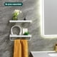 thumbnail image 2 of Repisas Flotantes para Baño de Vidrio Templado Negro Mate, 1 Estante, Estilo Minimalista, Resistente al Óxido y Duradera, 2 of 6