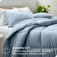thumbnail image 2 of Bare Home Goose Down Alternative Comforter Set - 3 Piece Set - Oversized King, Dusty Blue, 2 of 7