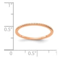 thumbnail image 4 of 14K Rose Gold Ring Band 1.2mm Twisted Wire Pattern Stackable, 4 of 4