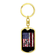 thumbnail image 4 of Mountain Biker Flag Cycling Stainless Steel or 18k Gold Premium Swivel Dog Tag Keychain, 4 of 10