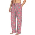 thumbnail image 6 of Logiee Pastel Christmas Trees on Pink Print Pajama Pants for Men,Men’s Pajama Bottoms,Mens PJ Pants with Pockets & Button Fly-Small, 6 of 6