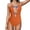 Orange, variant on One Piece Swimsuit for Women Plunge Deep V Neck Bathing Suit