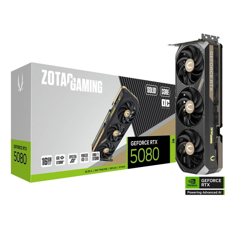 ZOTAC SOLID CORE OC GeForce RTX 5080 16GB 256-Bit GDDR7 DLSS 4.0