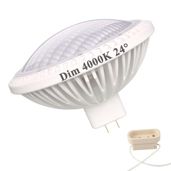 Kapata Dimmable Par64 LED Bulb 500W Replacement 24° Narrow Beam 4000K Neutral White 120V GX16D Base, 1- Pack