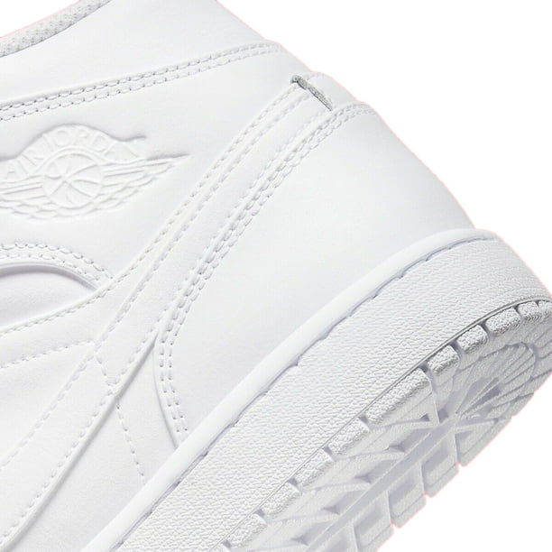 Jordan Mens Air Jordan 1 Mid 554724 136 Triple White - Size  display picture 2