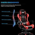 thumbnail image 4 of Silla Gamer Vidita GX2000 Ergonómica con Apoyapiés de Cuero Sintético Negro y Rojo, 4 of 8