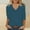 Navy, variant on Aloohaidyvio Tops and Blouses ,Womens Solid Color Loose T-Shirt 3/4 Sleeves Blouse V-Neck Casual Tops