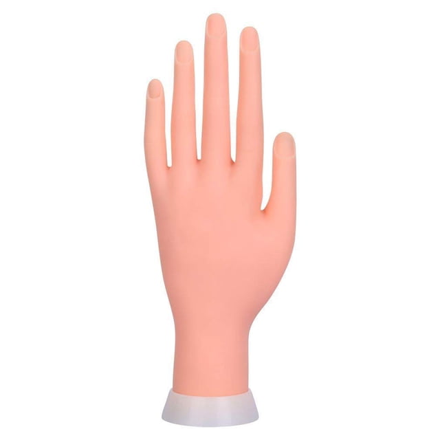 Mano de práctica de entrenamiento de uñas para uñas, mano artificial flexible y móvil para práctica de uñas, manicura, herramienta de práctica (mano izquierda) Zhivalor LN-2236