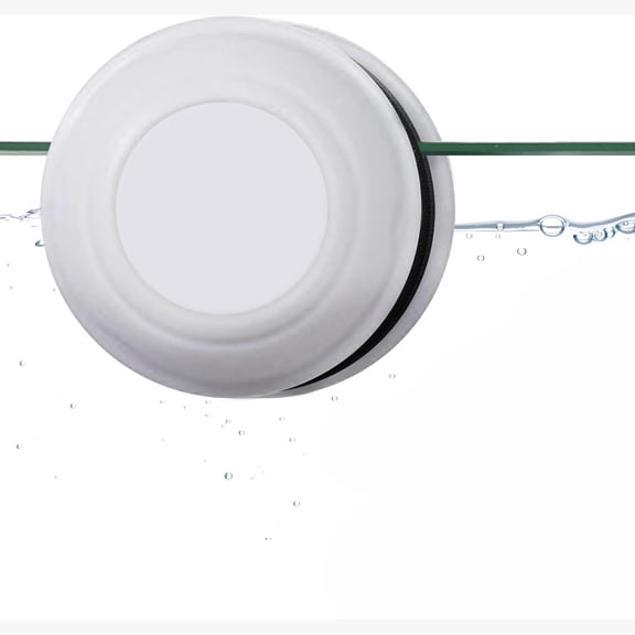 Magnetic Tank Cleaner, Floating Glass Aquarium Scrubber for Fresh and Marine Water, White Plastic