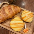 thumbnail image 2 of ZHaobin for Airpods 4 Simulation Food 3D Croissant Bread Earpods Case for Airpods 1 2 3 Pro 2 Wireless Earphone Cover Charging Box (Yellow,For Airpods 4), 2 of 7