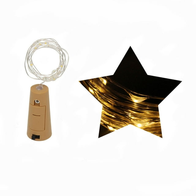 Agiferg 1M 10 LED Bottle Lights Cork Shape For Wine Bottle String Party Romantic