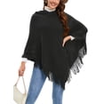thumbnail image 5 of YouLoveIt Women's Poncho Sweater Shawls Capes Irregular Hem Soild Color Pullover Wrap Coats Tops Women Poncho Cape Sweater Knitwear Regular Size, 5 of 8