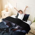 thumbnail image 3 of Metsweet Dark Dragon Twin Duvet Cover, Gothic Animal Twin Bedding, Black Red Gray,Black Reversible,2pcs,1 Duvet Cover and 1 Pillowcase, 3 of 6