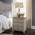 thumbnail image 3 of Farmhouse Reimagined White 3 Drawer Night Stand w/ Charging Station, 3 of 8