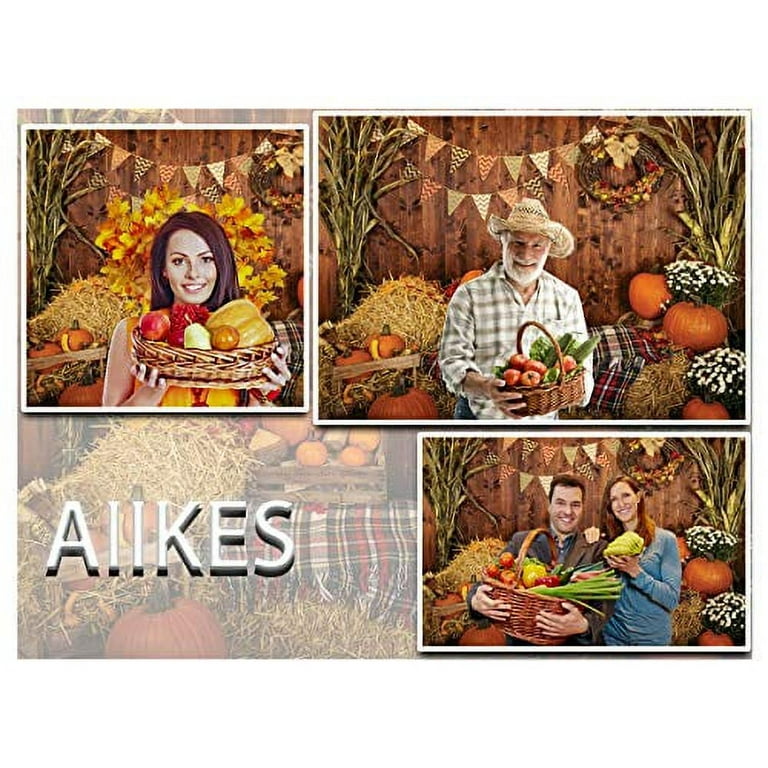 Fanghui Fall Thanksgiving Photography Backdrop 7X5FT