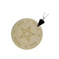 thumbnail image 2 of Round Wooden Carven Pendulum Board with Black Pendant Necklace Home Decor A, 2 of 8