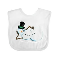 Inktastic Sassy Snowman in Top Hat Boys or Girls Baby Bib