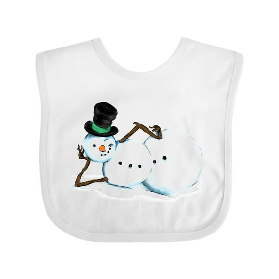 Inktastic Sassy Snowman in Top Hat Boys or Girls Baby Bib