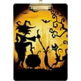 thumbnail image 2 of FMSHPON Halloween Crazy Witch Golden Moon Clipboard Hardboard Wood Nursing Clip Board and Pull for Standard A4 Letter 13x9 inches, 2 of 5