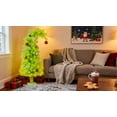 thumbnail image 4 of 3Ft Christmas Tree with 17 Christmas Ornament / 150 LED Warm White Lights/SS Base, Decorations Whimsical Green, Bendable DIY Pine Tree Whoville Decorations, 4 of 8