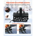 thumbnail image 3 of VEVOR Machine à Neige, 800W Machine à Neige Portative/suspendue, Machine à Neige Portable Sans Fil avec Réservoir de 1L et Poignée, Fabricant de Flocons de Neige Extérieur et Intérieur pour Fête de Noël et Effet de Scène, 3 of 9