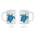 thumbnail image 2 of WIRESTER 11oz 325ml Ceramic Tea Cup Coffee Mug With Handgrip For Gift, Birthday, Anniversary, Christmas - Ocean Blue Sea Turtle, 2 of 7