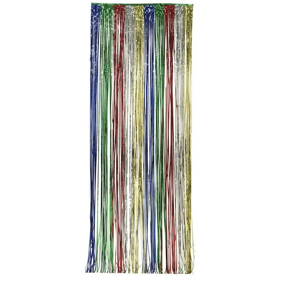 Rideau de porte en papier d'aluminium multicolore