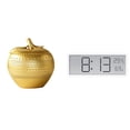 thumbnail image 1 of Escultura de frutas,Figura decorativa de fruta para decoración del hogar,Escultura de estatua decorativa de resina,Reloj de pared digital,Reloj de pared digital multifuncional para oficina, 1 of 8