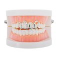 thumbnail image 2 of Unique Bargains 1 Set Fake Grills Hip Hop Style Double Teeth Grillz Silver Tone, 2 of 6