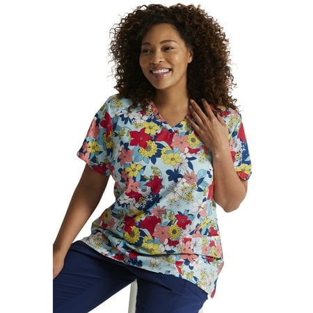 

Dickies EDS Scrubs Top For Women V-Neck Print DK616
