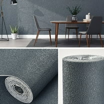 Self-Adhesive Waterproof Thickened Wallpaper - Warm-Toned Wall Paper for Bedrooms & Living Rooms, Easy-to-Install Background Wall Decor for Home, 110.2*19.7in, Dark Gray