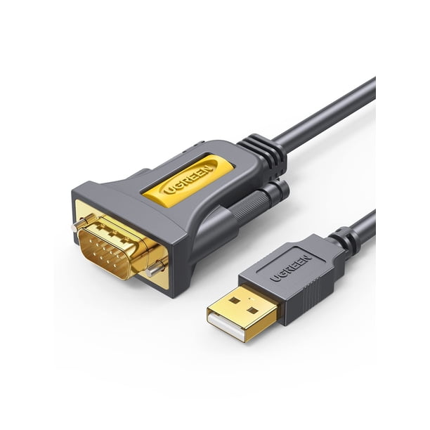 Adaptador USB a serie UGREEN DB9 macho de 9 pines para Windows Mac de 3 pies