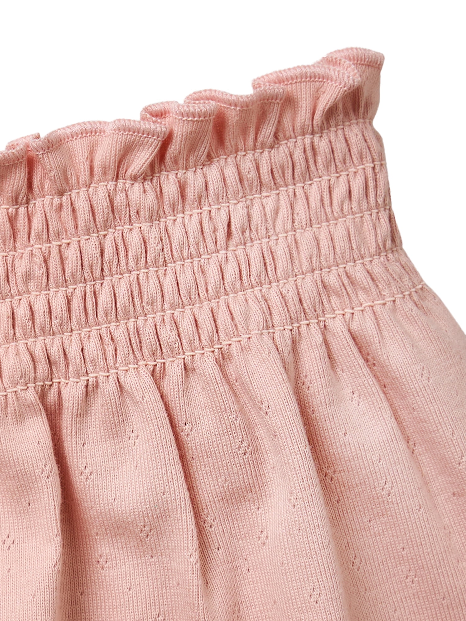 Modern Moments by Gerber Toddler Girl Organic Smocked Wide Leg Short, Sizes 12M-5T