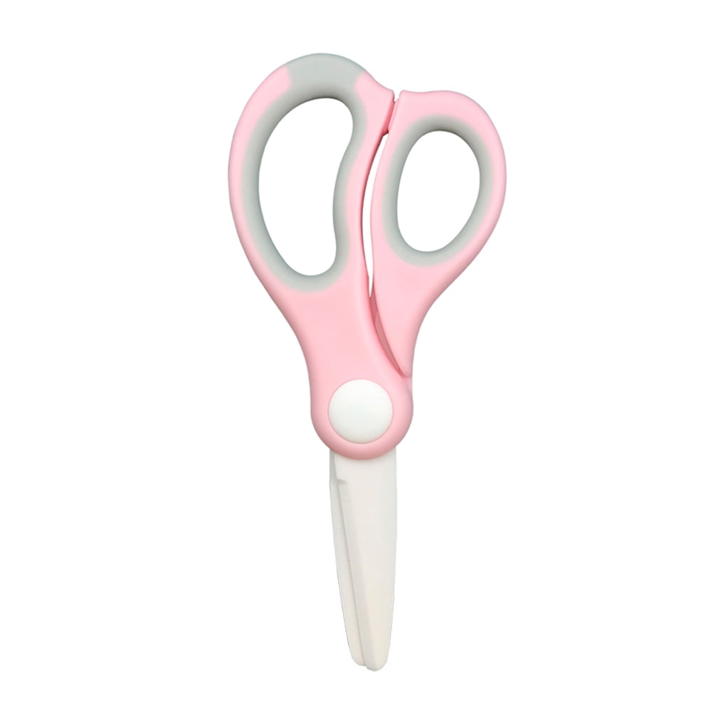 Ceramics Scissor Shear Drop-resistance Infant Safety Children Food Feeding Accessories Scissors Tableware Household Tool Pink