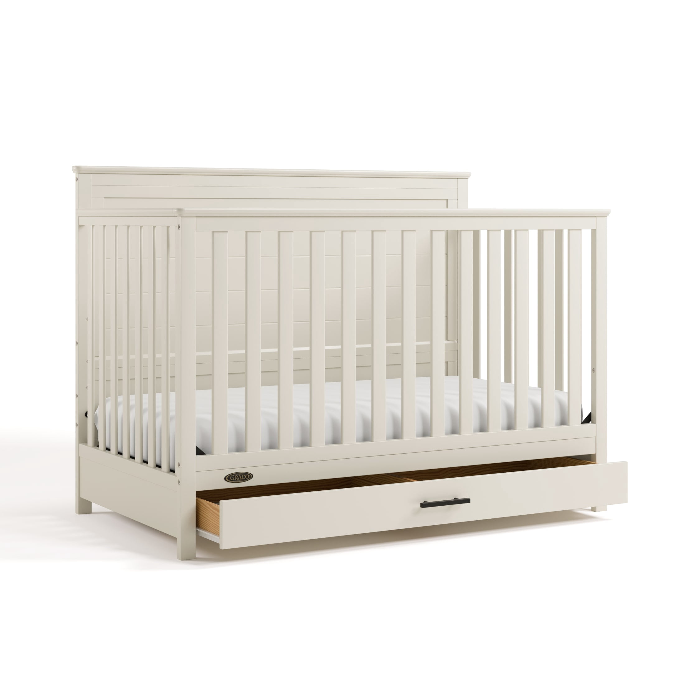 Graco Tristan Convertible Crib With Drawer - Frosted Oat