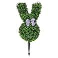 thumbnail image 2 of SSNTSY 24" Easter Bunny Topiary Tree Easter Outdoor Topiary Bunny-Shaped Tree Faux Rabbit Boxwood Topiaries Plant with Ground Spike for Porch Decor, 2 of 8