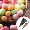 thumbnail image 5 of Worallymy 100 Uds bolsa de cono de caramelo fiesta palomitas de maíz helado galletas almacenamiento de galletas bolsa de cono de plástico araña 17x33cm Worallymy JD735807287, 5 of 5