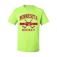 thumbnail image 2 of Wild Bobby City of Minnesota Hockey Fantasy Fan Sports Men's T-Shirt, Safety Green, X-Large, 2 of 5