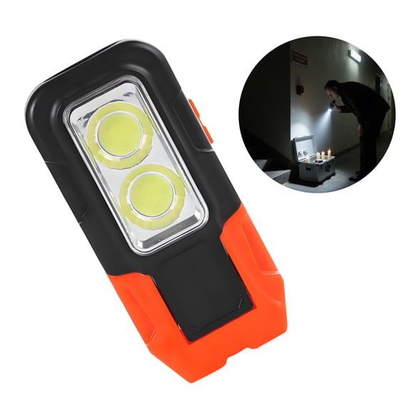 HIBIBUD Small Flashlight,Repair Portable Lights Flashlight Battery Powered,Can Be Hung and Adsorbed Keychain Light,Orange