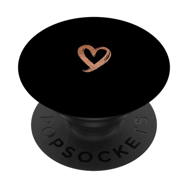 PopSockets PopGrip Standard Rose Minimalist Heart Black