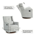 thumbnail image 5 of Spruce & Spring Manual Swivel Glider Recliner with Storage Pocket, Gray, 5 of 10